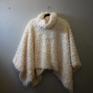 Cream Fuzzy Poncho